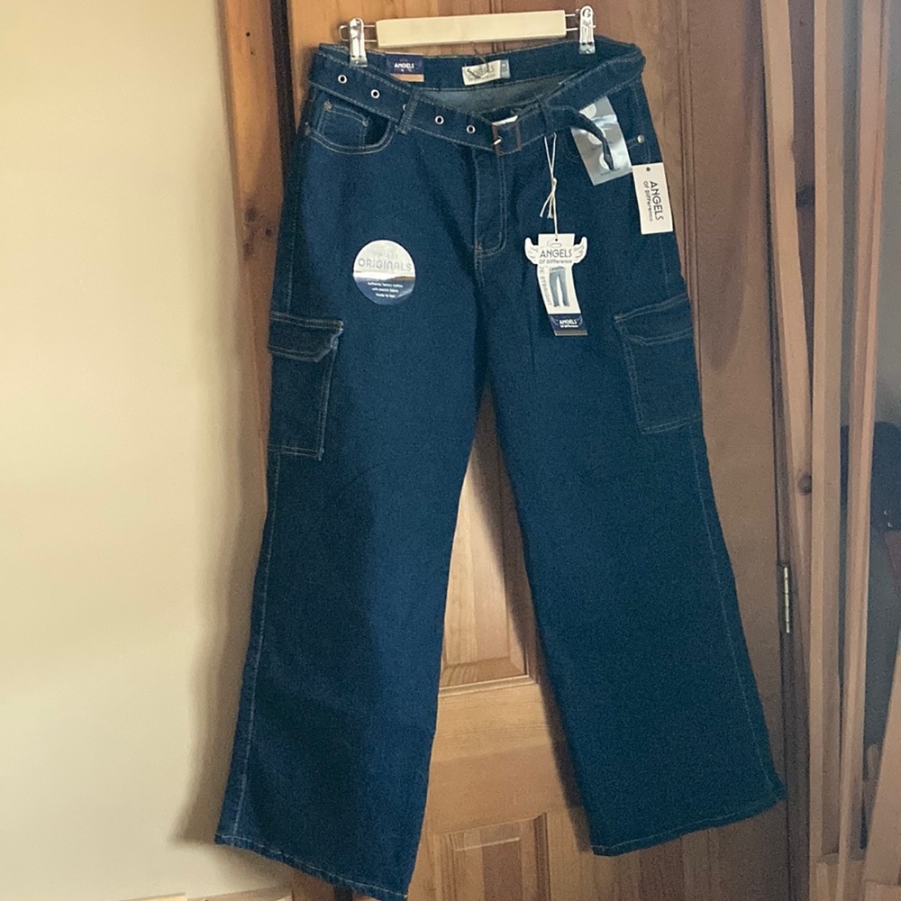 Dark Blue Carpenter Jeans with Belt